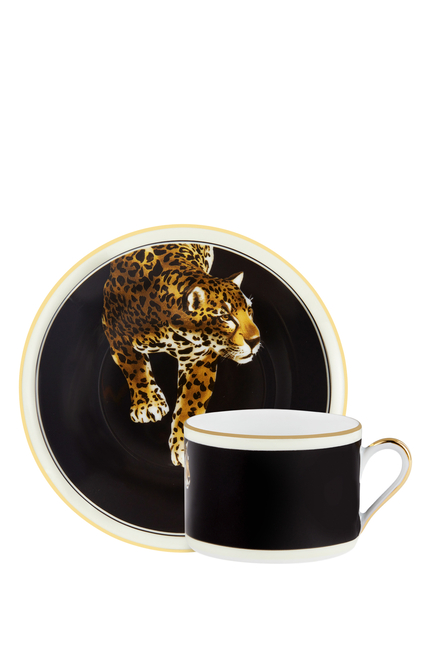 Leopardo Frontale Tea Cup & Saucer Set